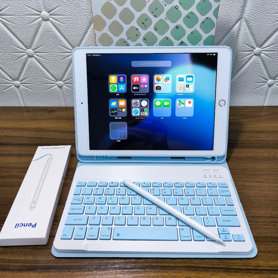iPad 第7世代 Wi-Fi 128GB ケースとキーボード、タッチペン