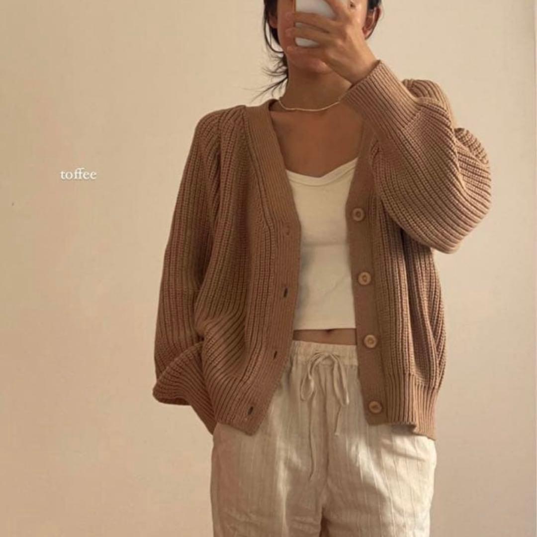 【seed and soil】 Organic cotton cardigan