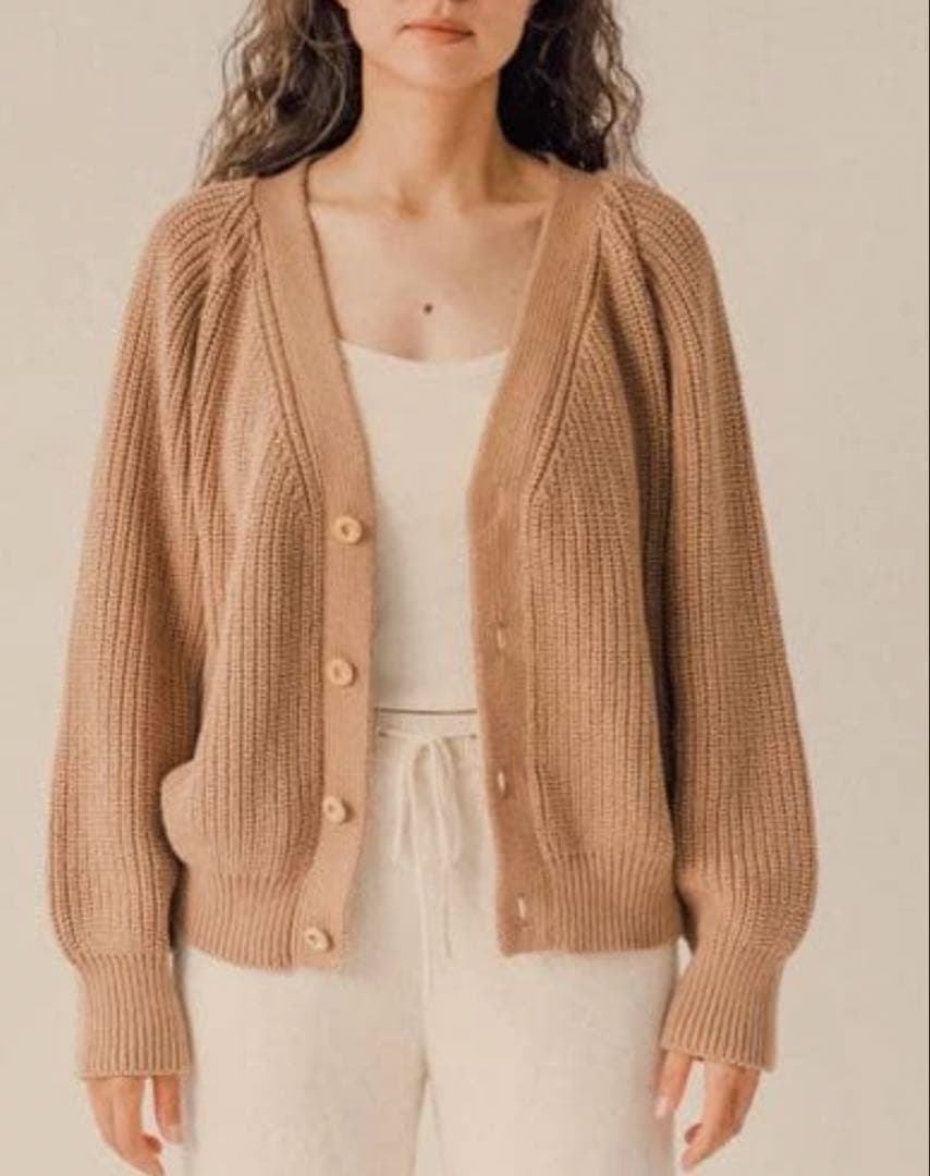 【seed and soil】 Organic cotton cardigan
