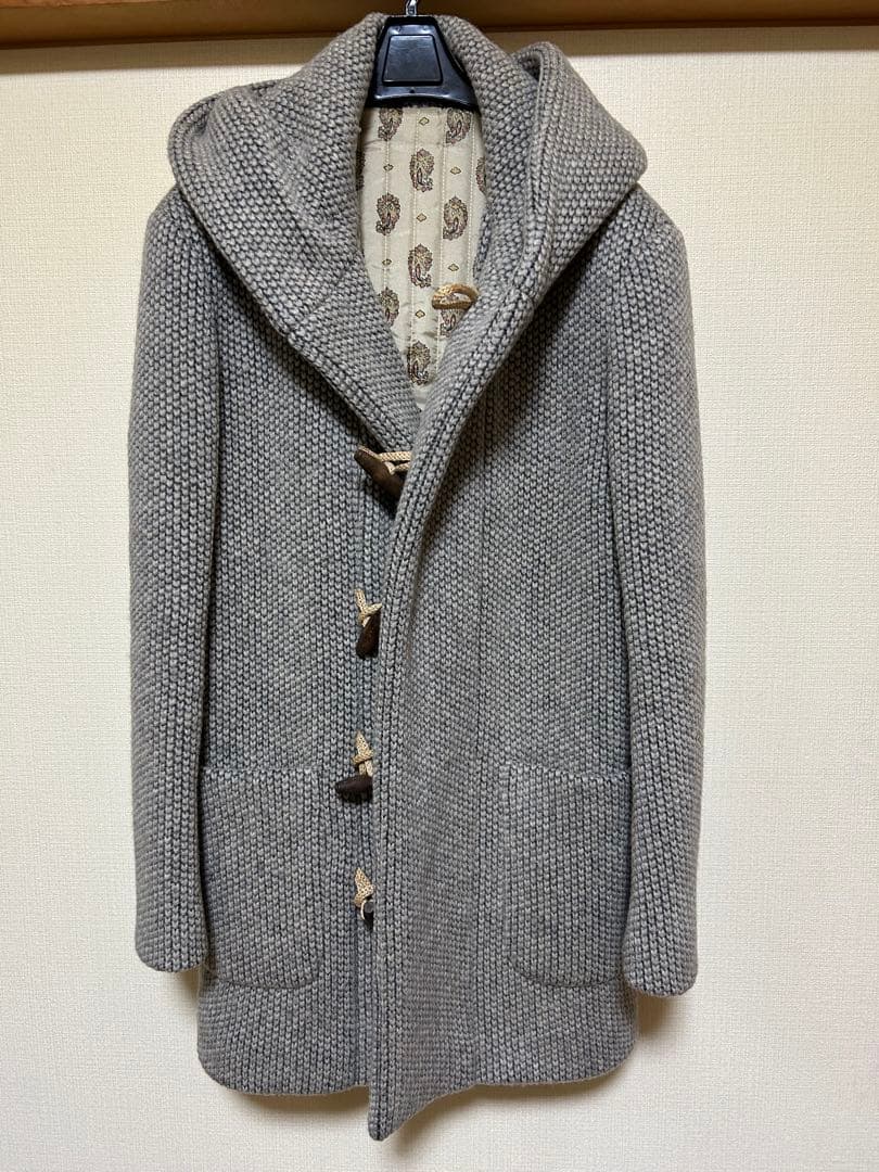 ダッフルコート　フード　ニット　 G-STAGE イタリア製　ダウンコート