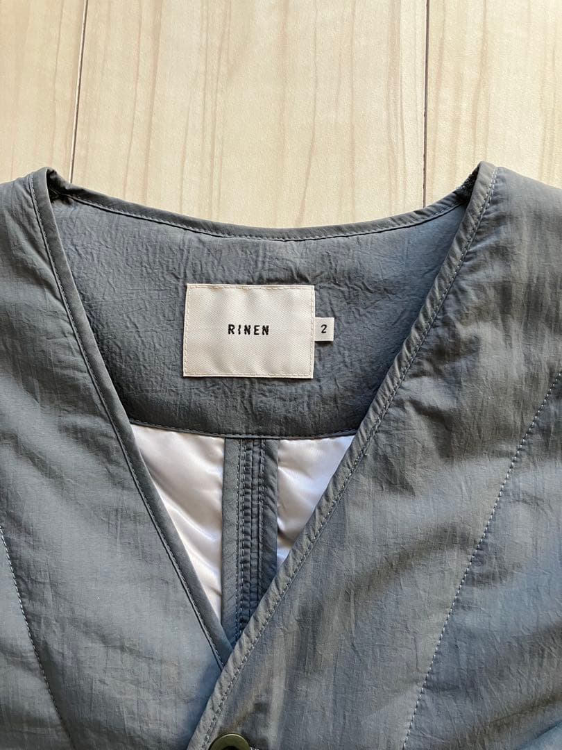 MUYA RINEN ナイロンタフタ中綿ボンディングポータブルカーディガン