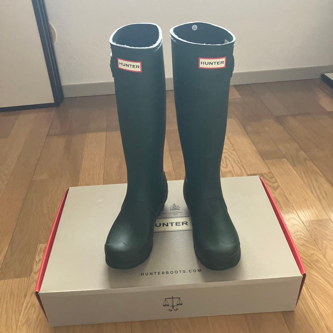 【新品未使用】HUNTER ハンター レインブーツ 24cm レディース 箱付き