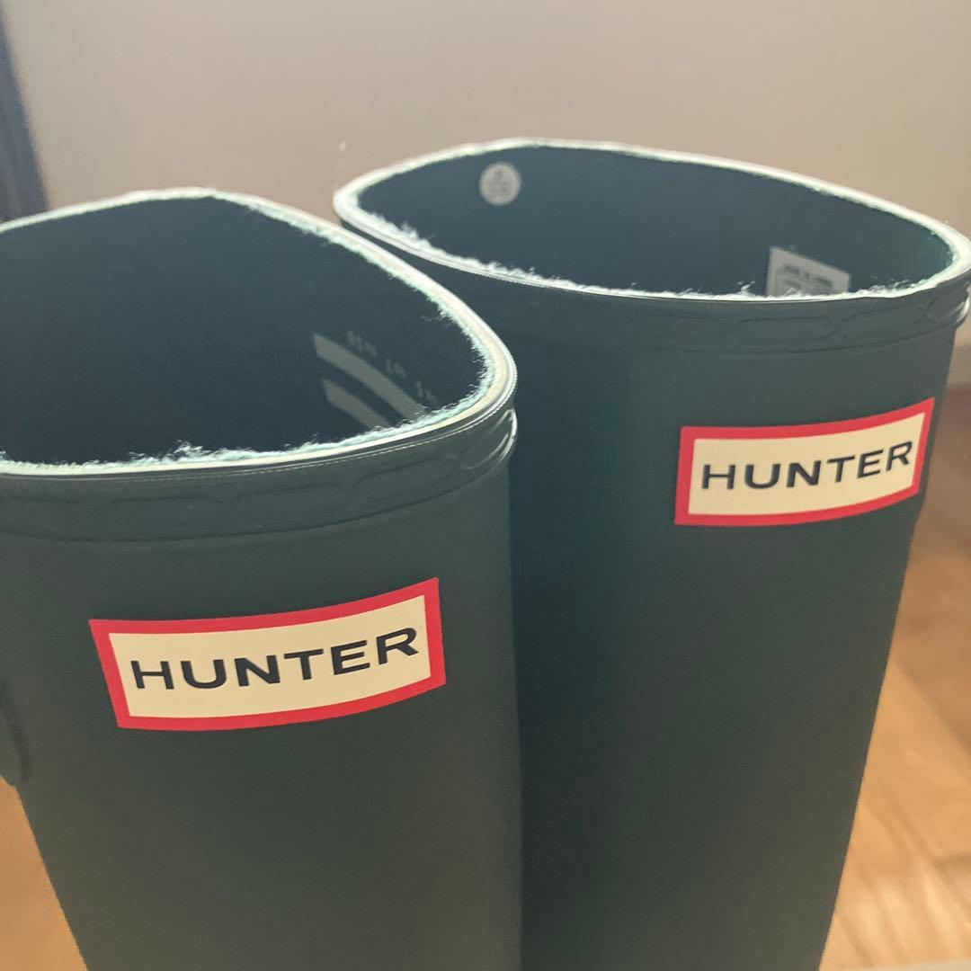 【新品未使用】HUNTER ハンター レインブーツ 24cm レディース 箱付き