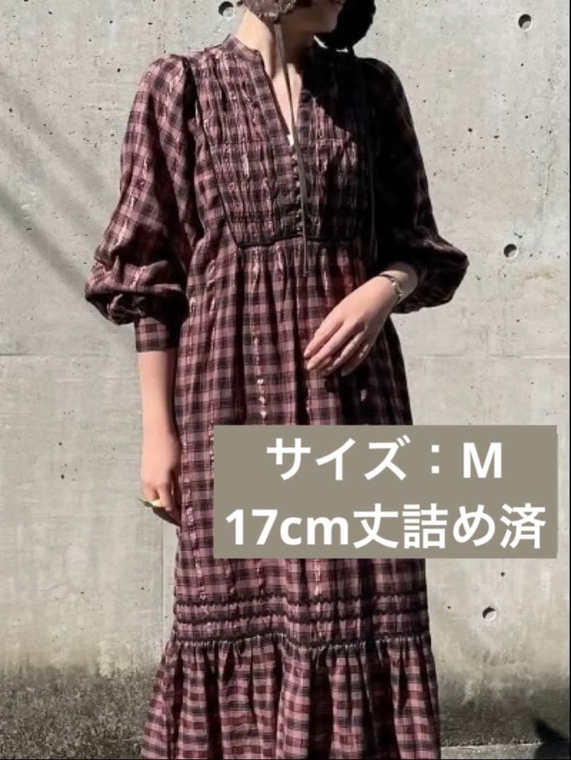 Sara Mallika サラマリカ コットンチェックシャーリングドレス