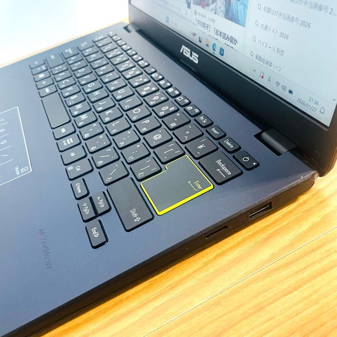 2022モデル薄型ASUSノートパソコンSSDwin11オフィスカメラ