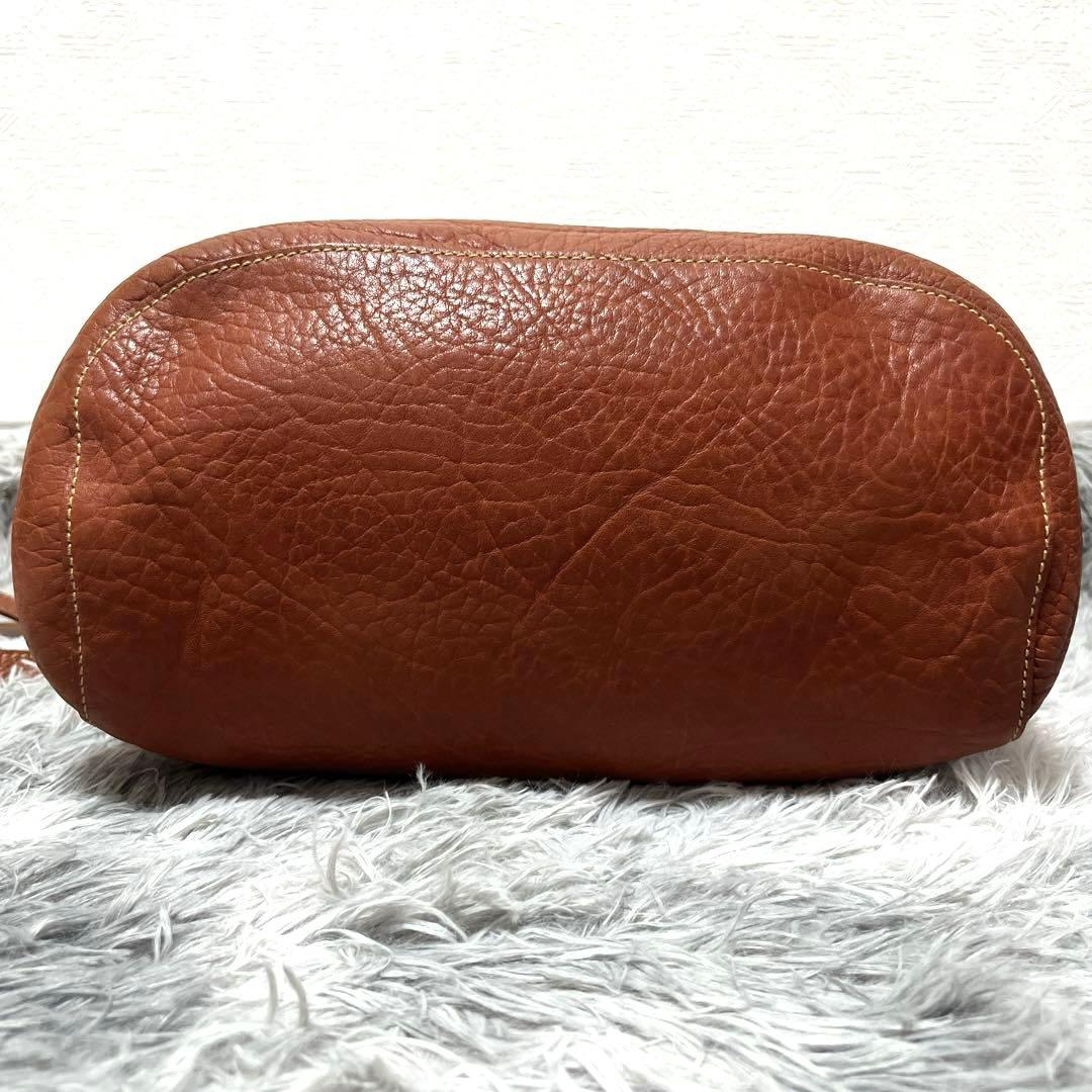 genten ゲンテン レザー ショルダーバッグ 2WAYバッグ ブラウン