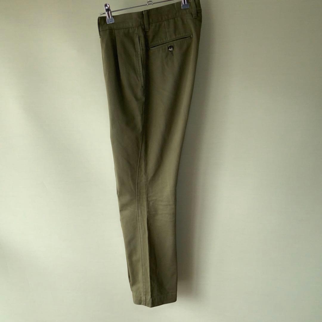 Barnstormerバーンストーマー2インプリーツスラックスMカーキ日本製