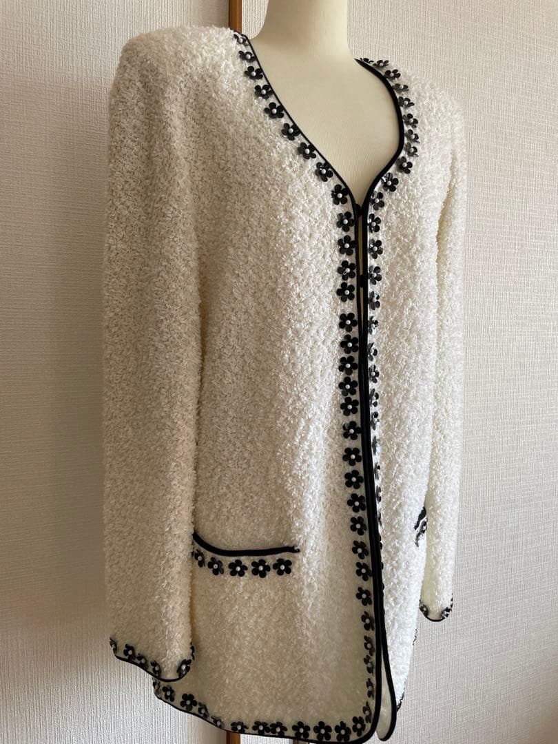 90s ESCADA Margaretha Leyツイード調ニットジャケット