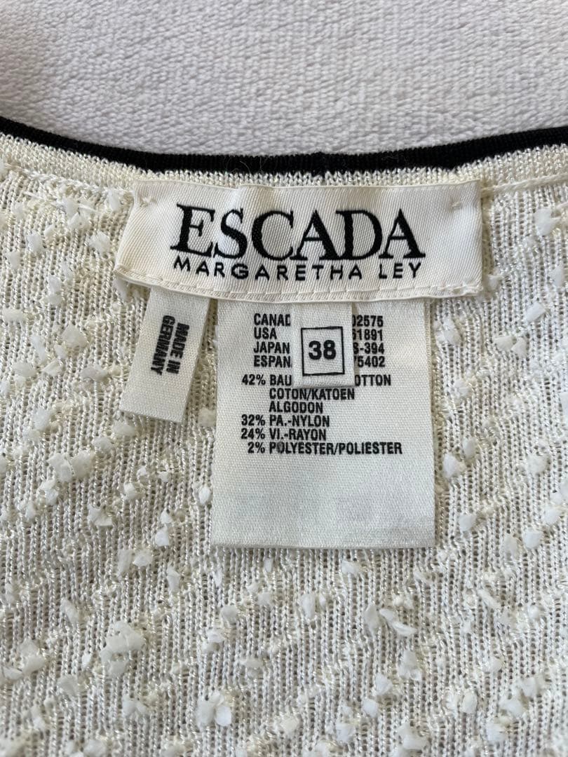 90s ESCADA Margaretha Leyツイード調ニットジャケット