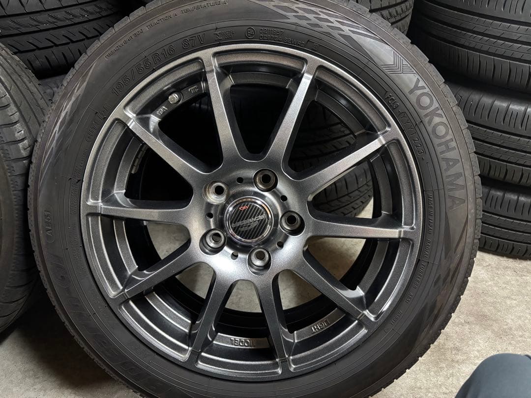 ヨコハマ ブルーアースGT 195/55R16 タイヤ MIDホイールセット