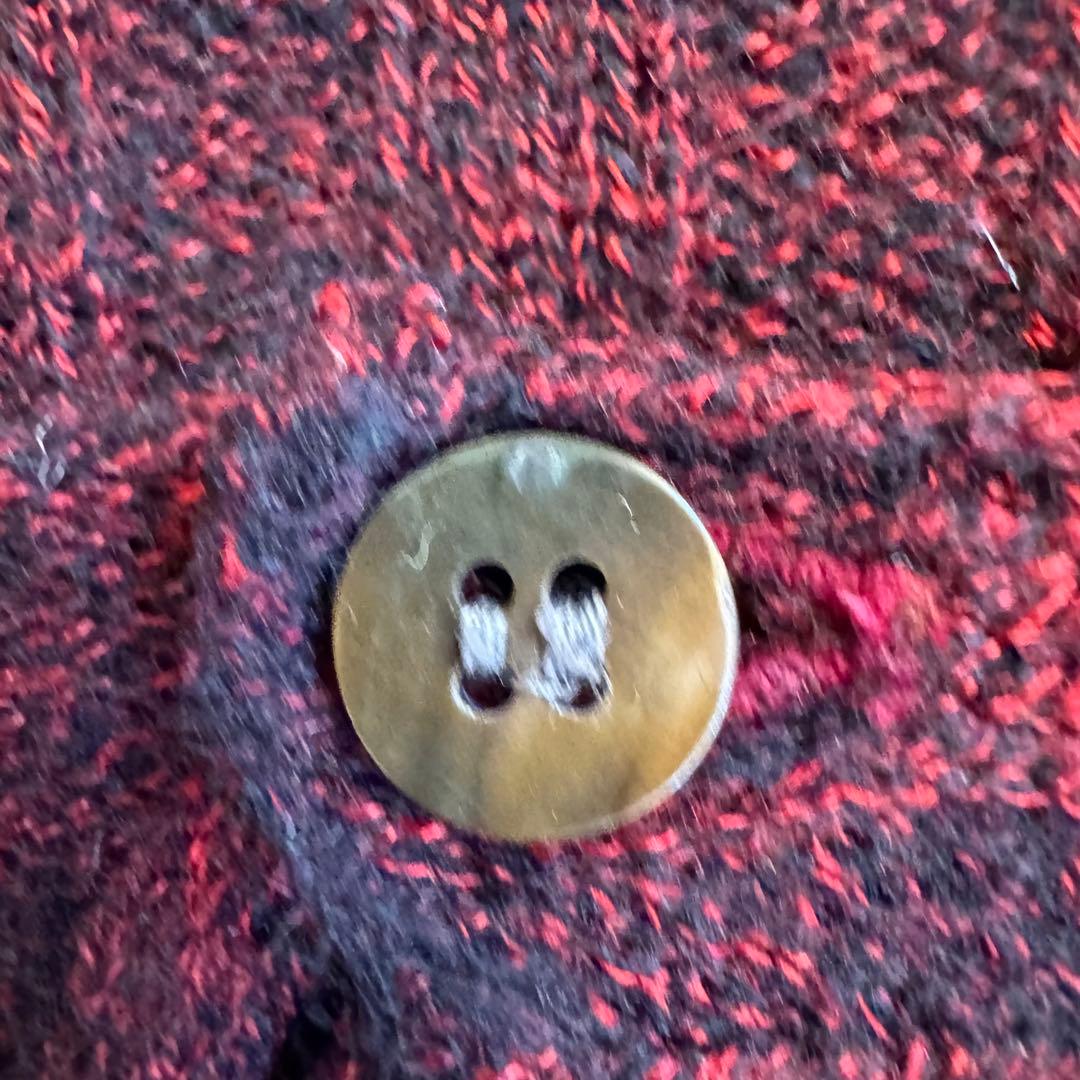 【希少】トリココムデギャルソン　リブニット　カーディガン　ボルドー　1993