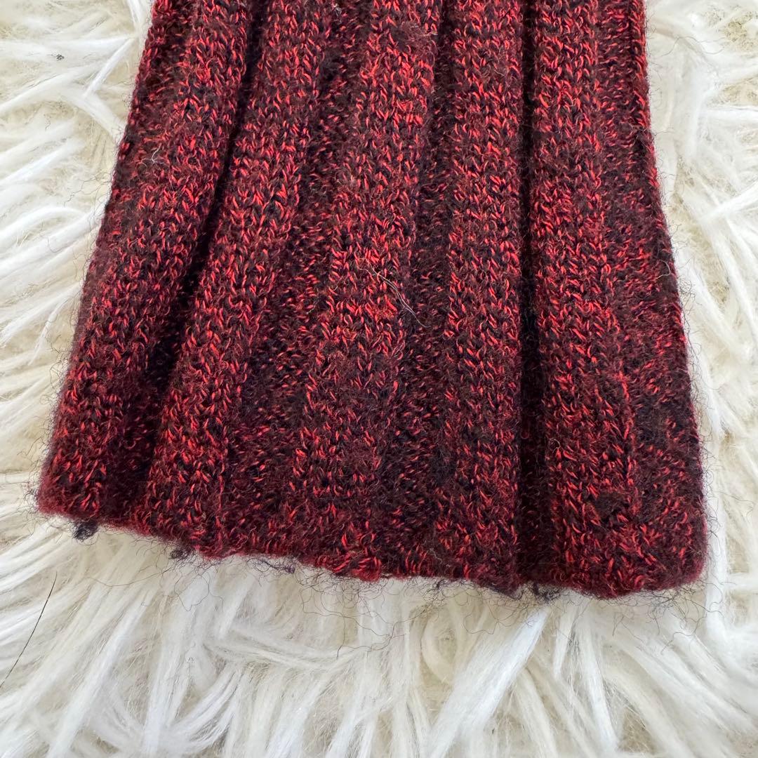 【希少】トリココムデギャルソン　リブニット　カーディガン　ボルドー　1993