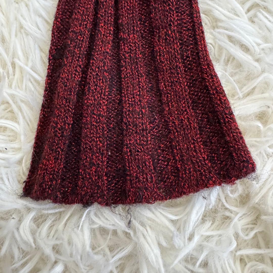 【希少】トリココムデギャルソン　リブニット　カーディガン　ボルドー　1993