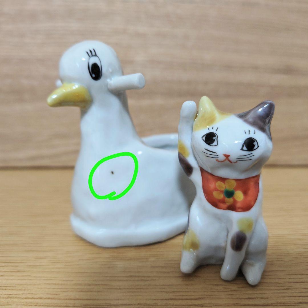 招き猫　九谷焼　置物　2作品セット