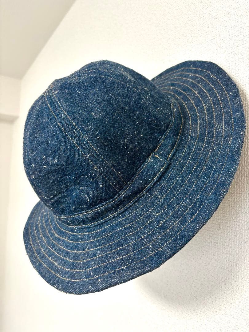 岡山産58cmUS ARMY M-37 DenimHATネップ天然藍デニムハット