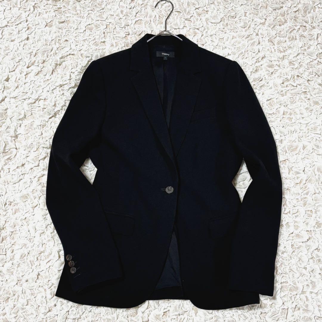 美品 Theory セオリー テーラードジャケット シングル 現行タグ 黒 M