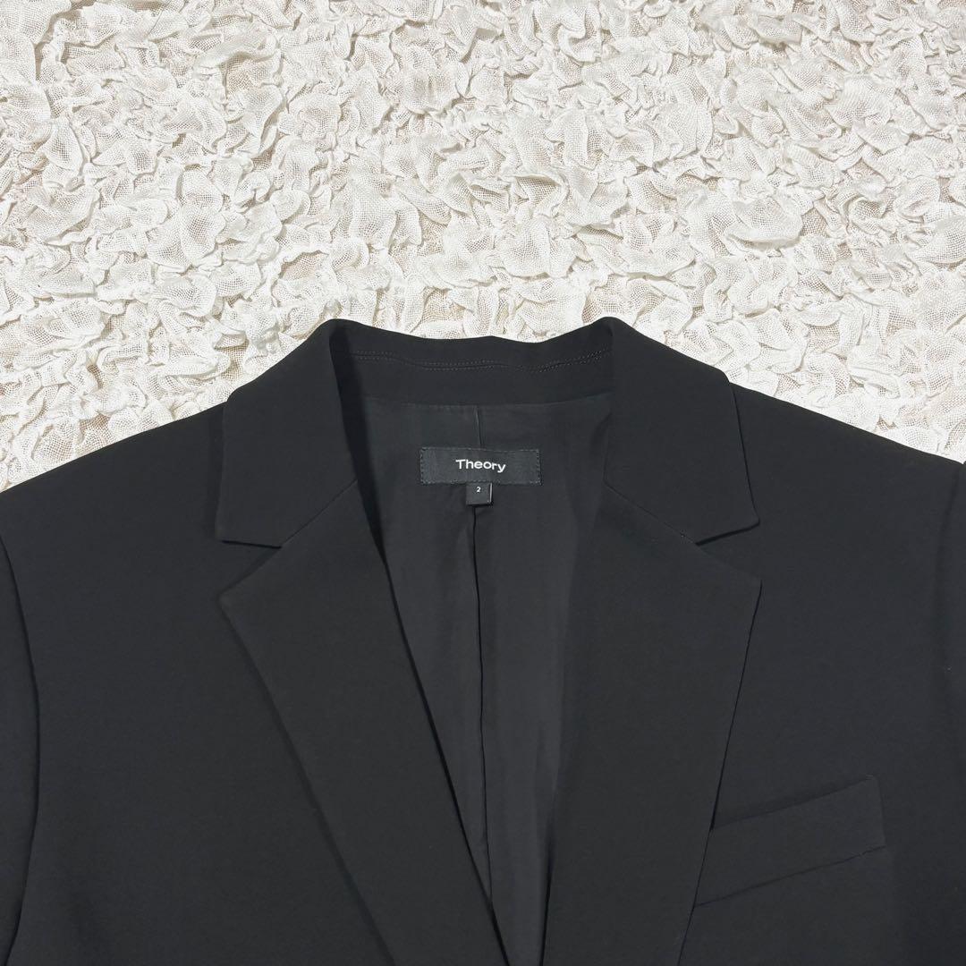 美品 Theory セオリー テーラードジャケット シングル 現行タグ 黒 M