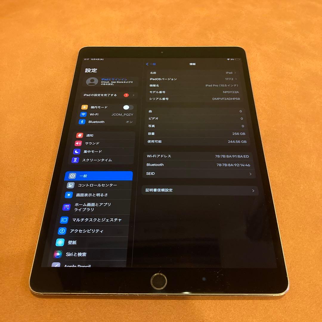 3613【早い者勝ち】iPad Pro 256GB 10.5 WIFIモデル☆