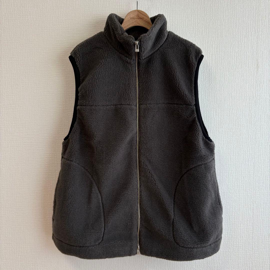 SLOBE IENA スローブイエナ ボアスタンドベスト グレー