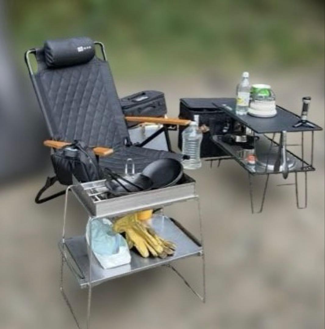 アウトドアチェア お買得2脚 WAQリクライニングとアルペン　スーパーローチェア