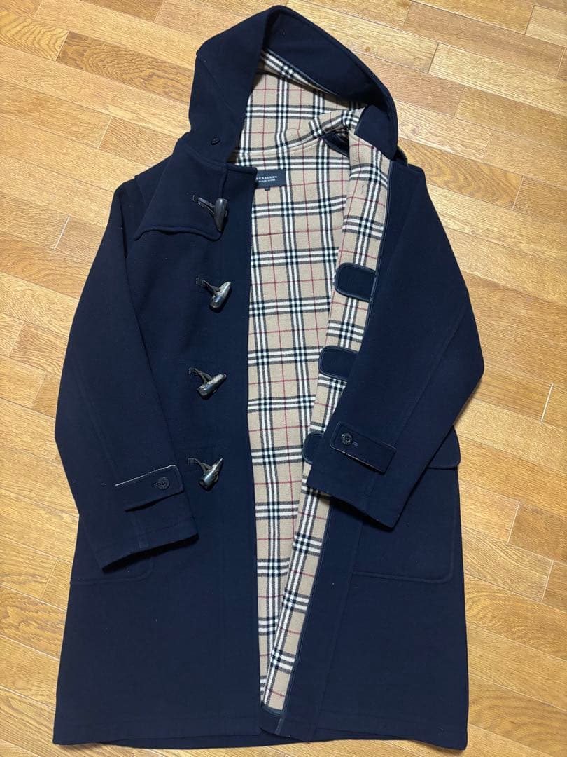 バーバリーブラックレーベル　ダッフルコート　ノバチェック　美品