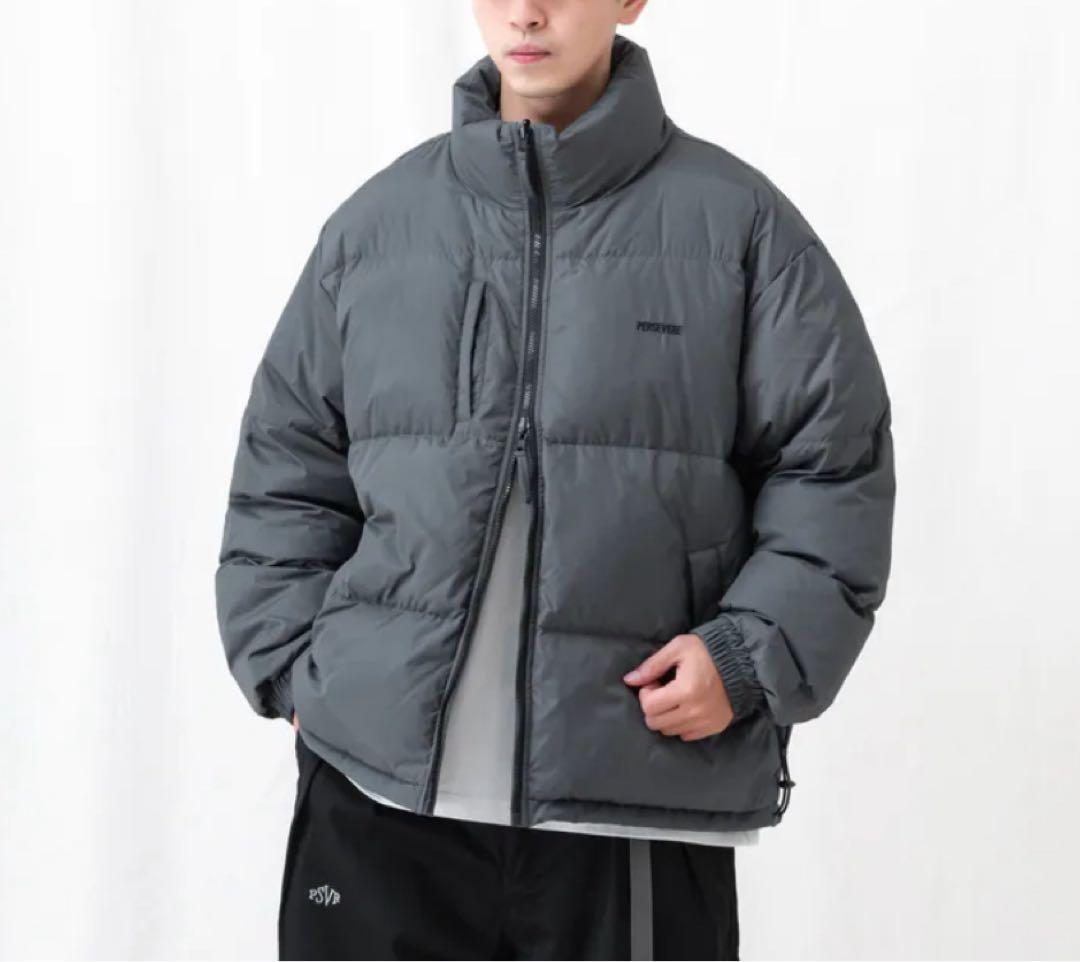 26年新作 PERSEVERE DOWN パーシビア リバーシブル ダウン 灰