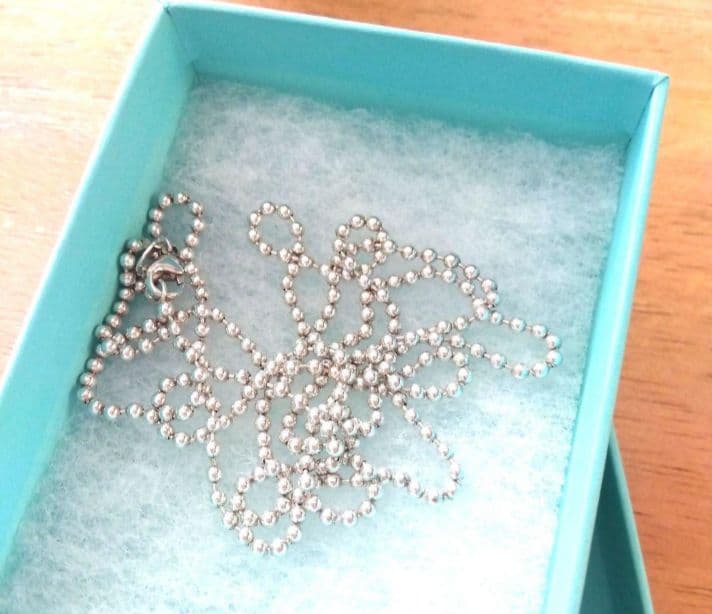 ティファニーボールチェーン84センチ