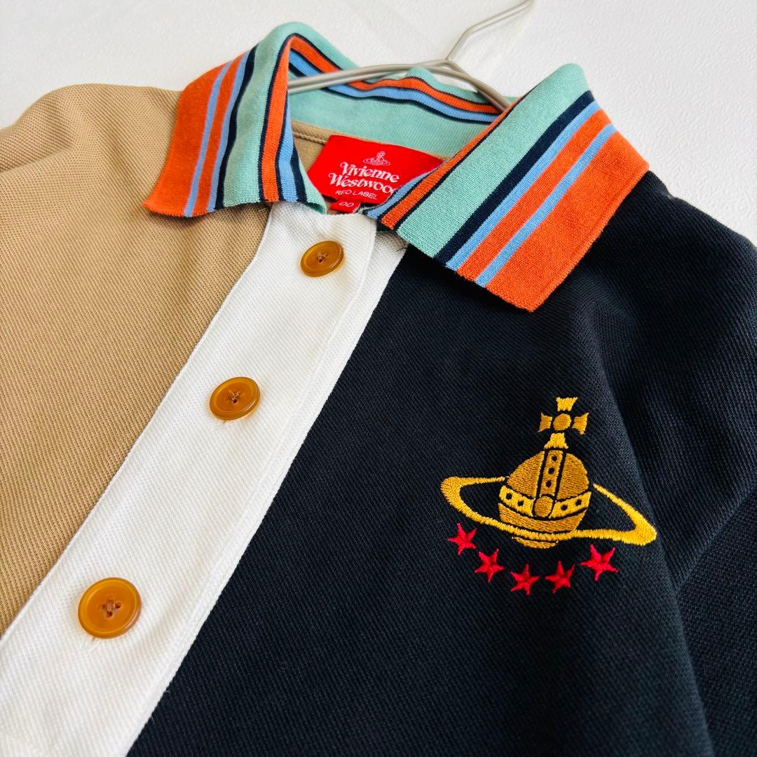 【美品】ヴィヴィアンウエストウッドレッドレーベル　半袖ポロシャツ　オーブ刺繍