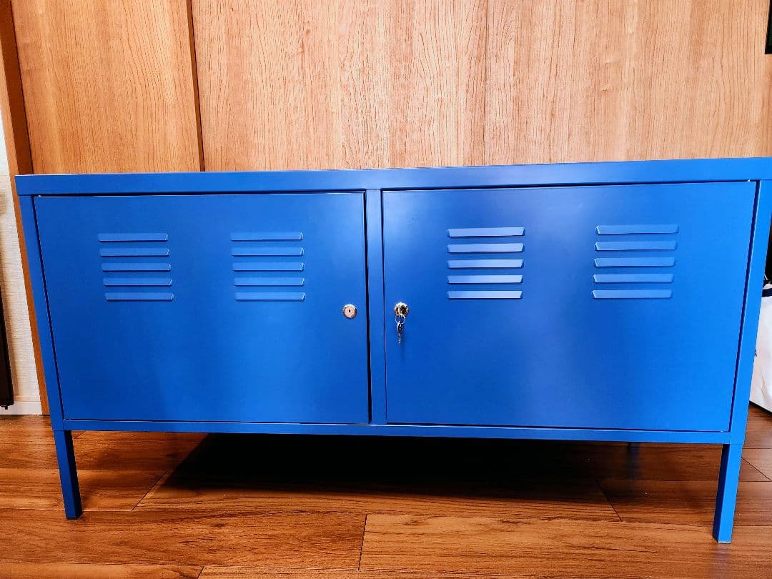 【出品1/31まで】IKEA　PS キャビネット ブルー スチールキャビネット