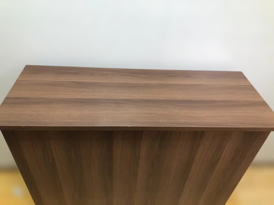 送料無料 木目調 レジカウンター 受付台 ブラウン 店舗 事務所 88277