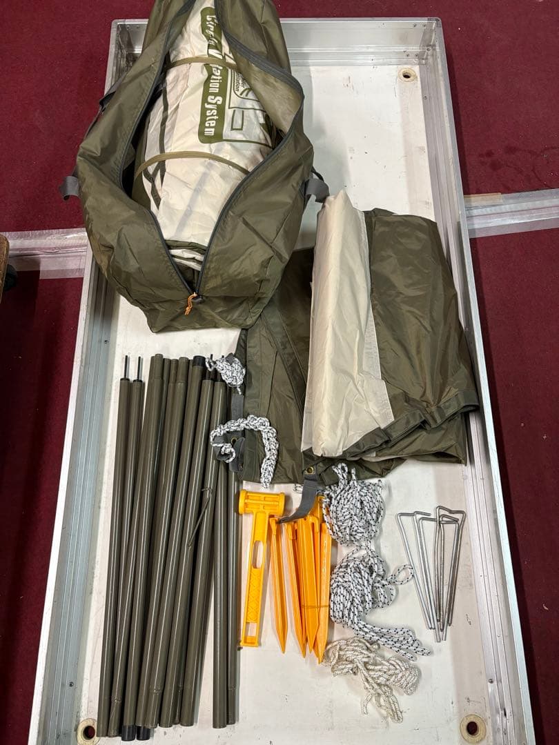 ② 【展示美品】タフワイドドームIV/300 ヘキサセット オリーブ ファミリー