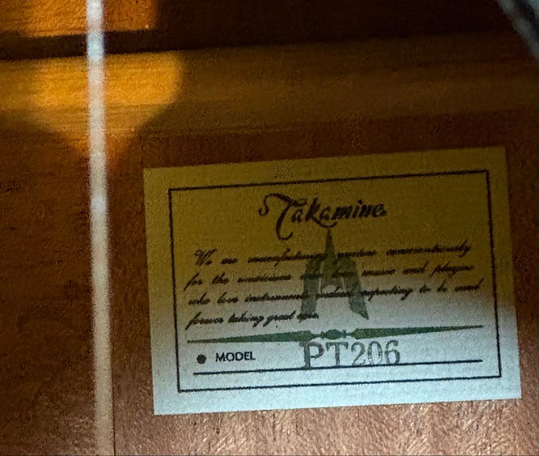Takamine PT206 ハードケース付き