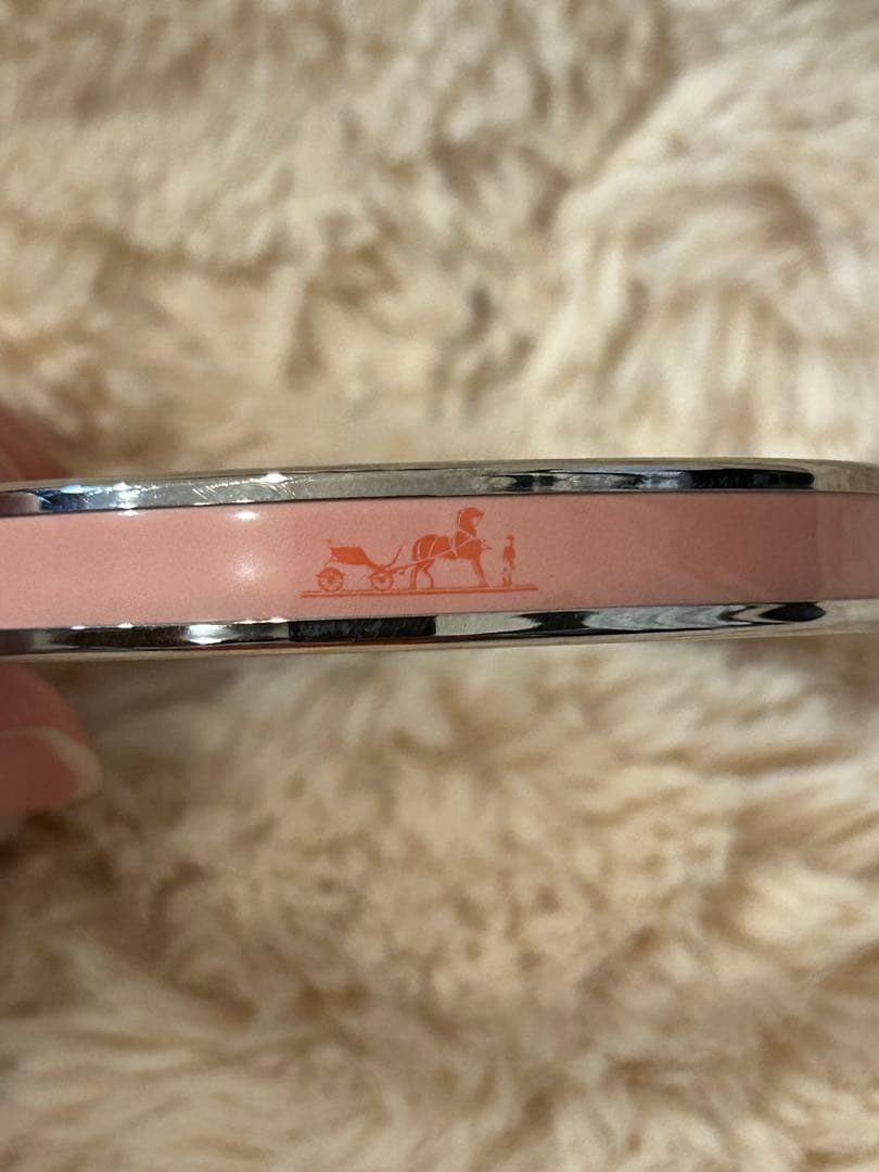 値下げ！早い者勝ち！【美品】エルメス　エマイユ　ピンク バングル　ブレスレット