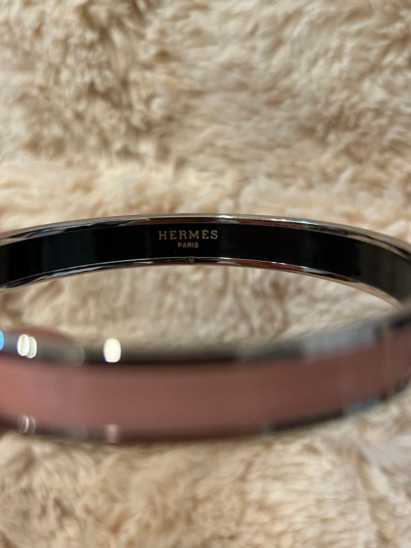 値下げ！早い者勝ち！【美品】エルメス　エマイユ　ピンク バングル　ブレスレット