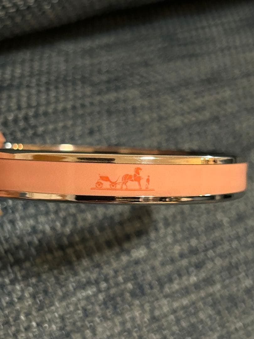 値下げ！早い者勝ち！【美品】エルメス　エマイユ　ピンク バングル　ブレスレット