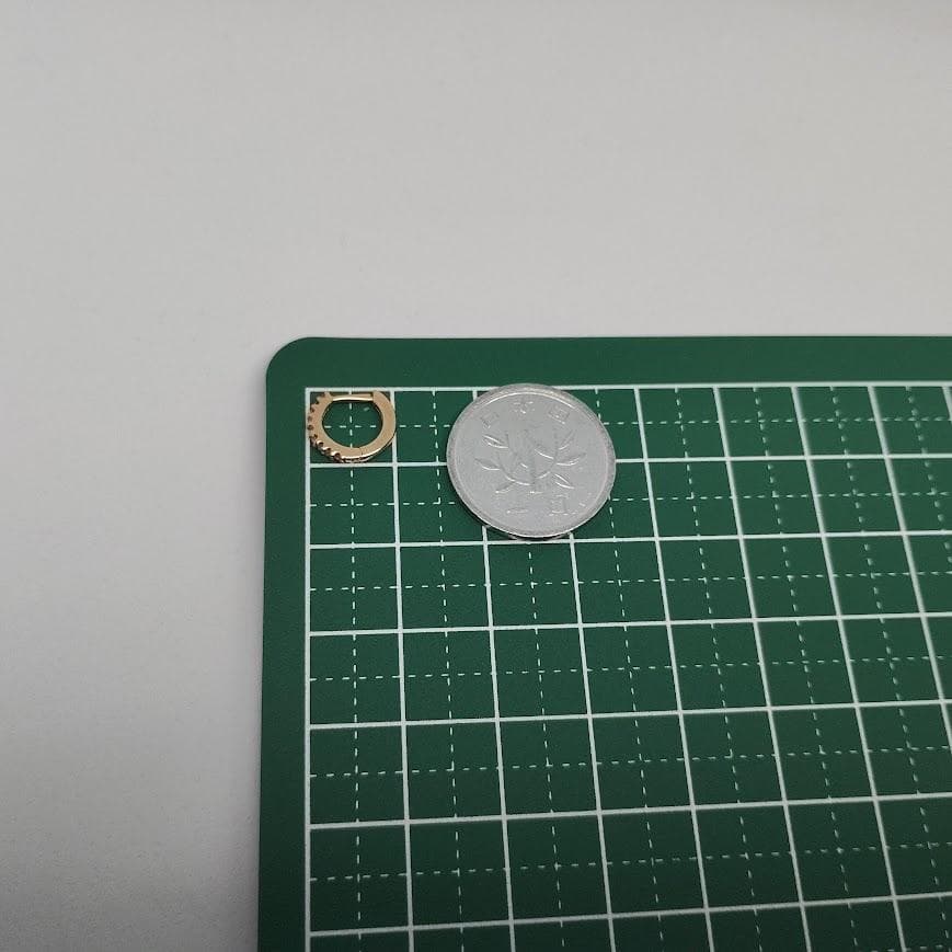 K18YG 18金 ダイヤ 0.04ct イエローゴールド フープ ピアス 片耳