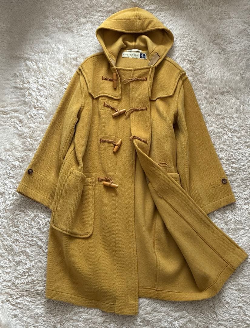 グローバーオール ダッフルコート イエロー ヘリンボーン　フード