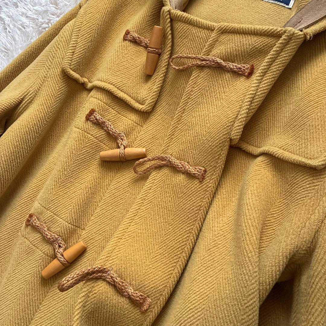 グローバーオール ダッフルコート イエロー ヘリンボーン　フード