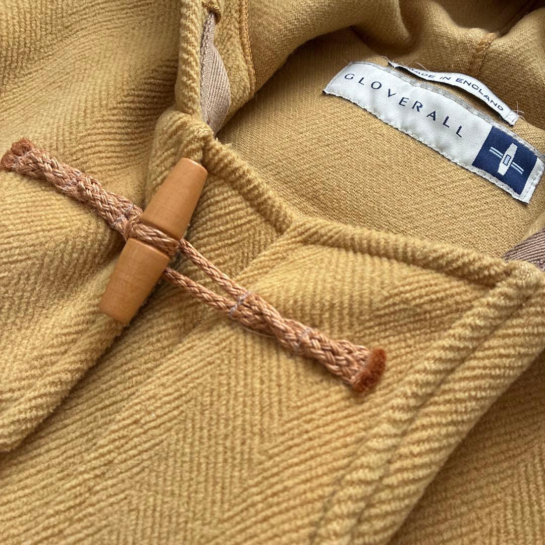 グローバーオール ダッフルコート イエロー ヘリンボーン　フード