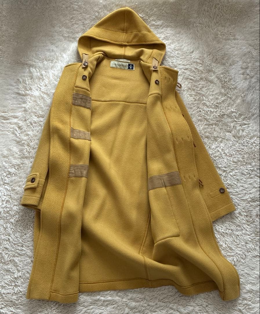 グローバーオール ダッフルコート イエロー ヘリンボーン　フード