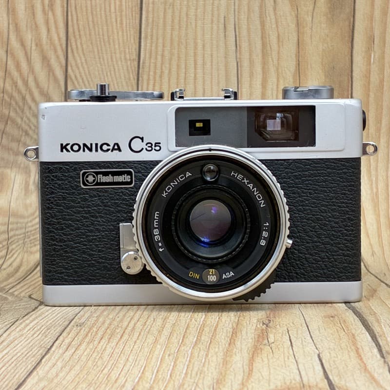 【整備品】KONICA C35 Flash matic コニカ ケース きれい