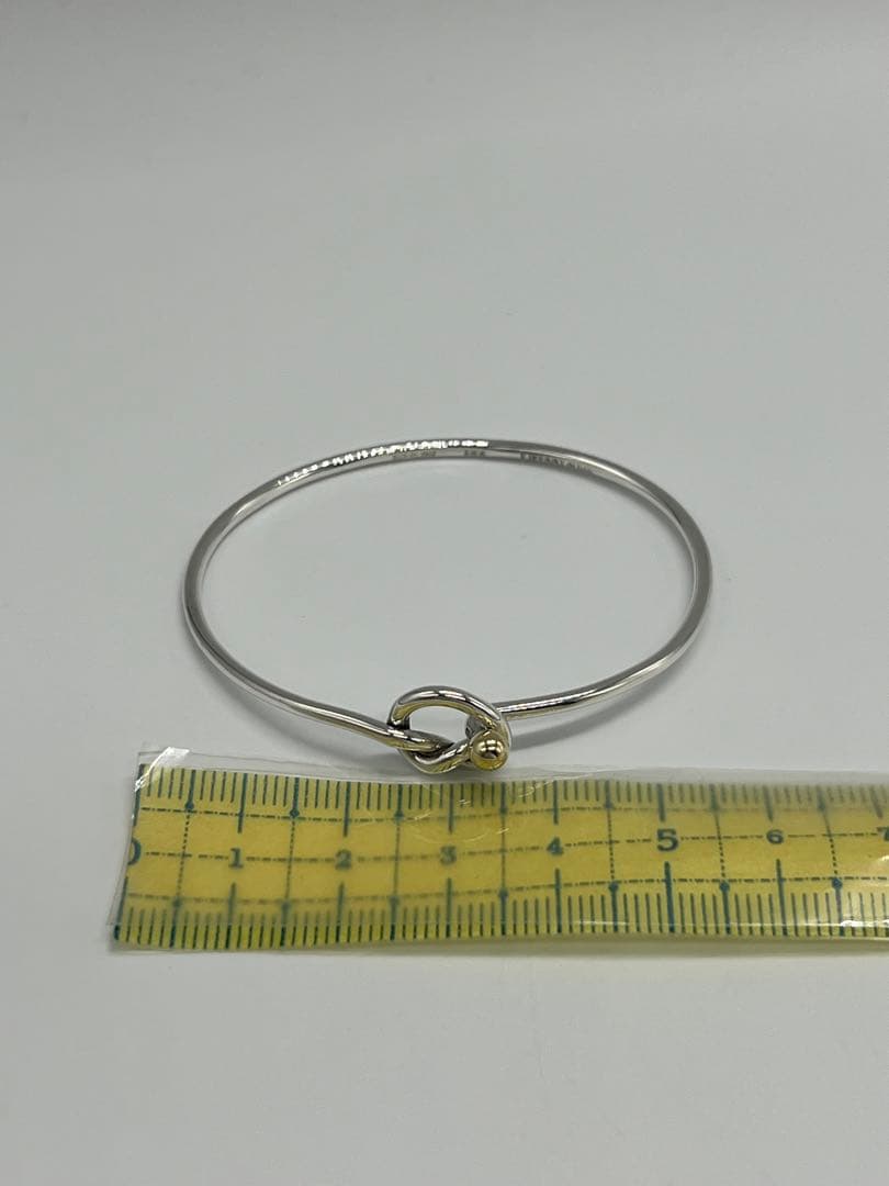 ティファニー TIFFANY ラブノット バングル SV YG コンビ
