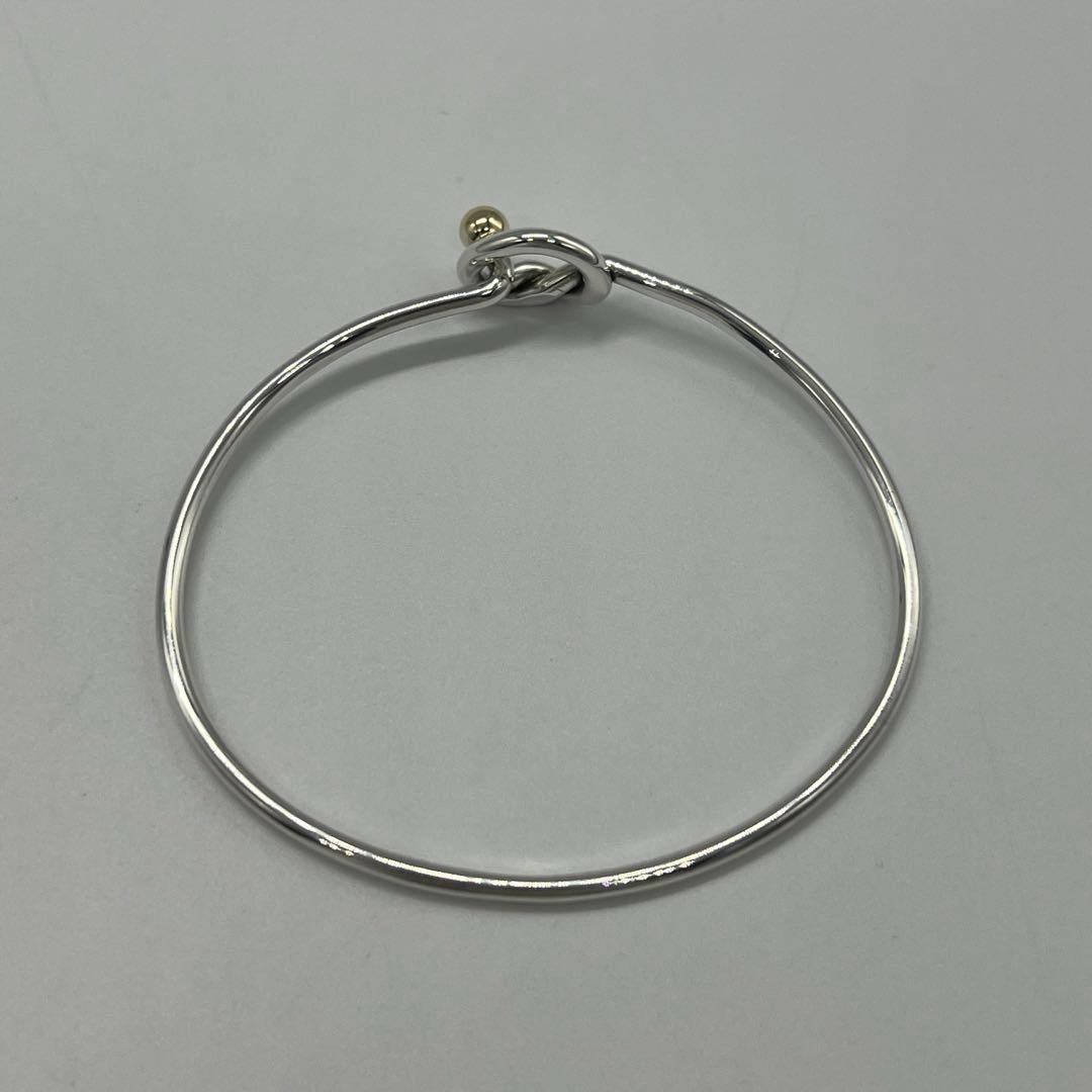 ティファニー TIFFANY ラブノット バングル SV YG コンビ