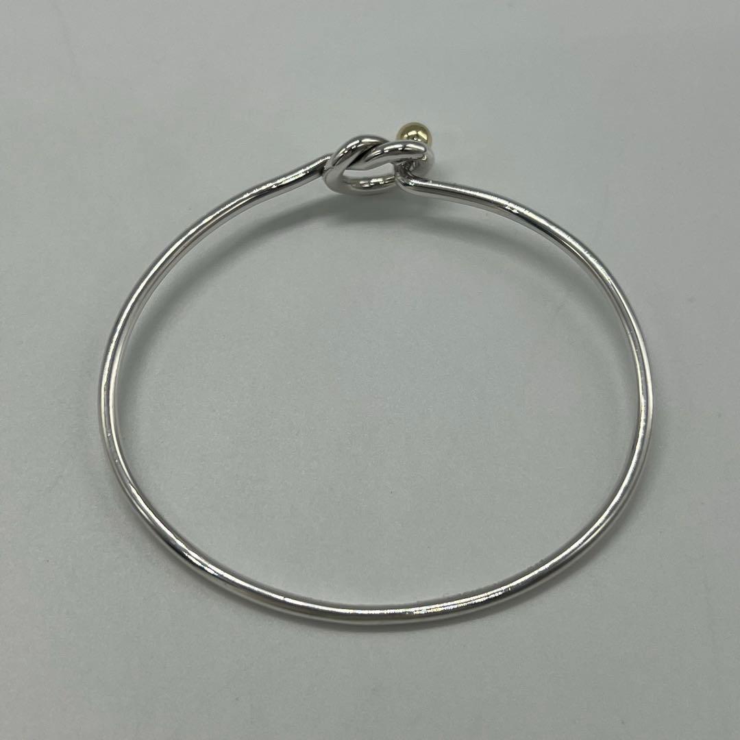 ティファニー TIFFANY ラブノット バングル SV YG コンビ