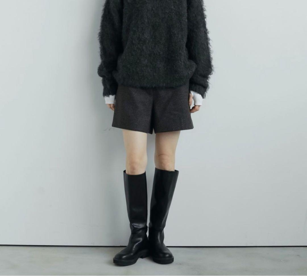 anuke Herringbone Short Pants アンヌーク　ブラウン