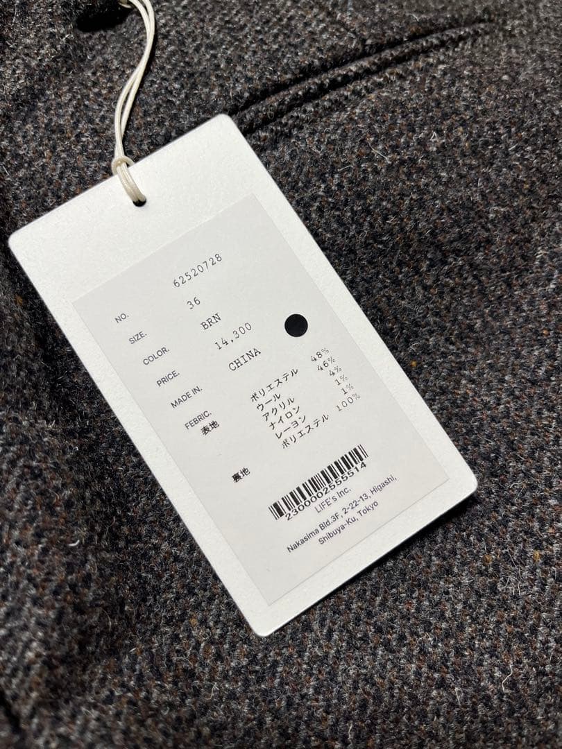 anuke Herringbone Short Pants アンヌーク　ブラウン