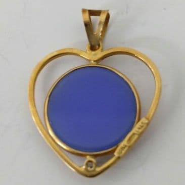 CAMEO ／カメオハート型 ペンダントトップK18刻印／ イタリア製／未使用