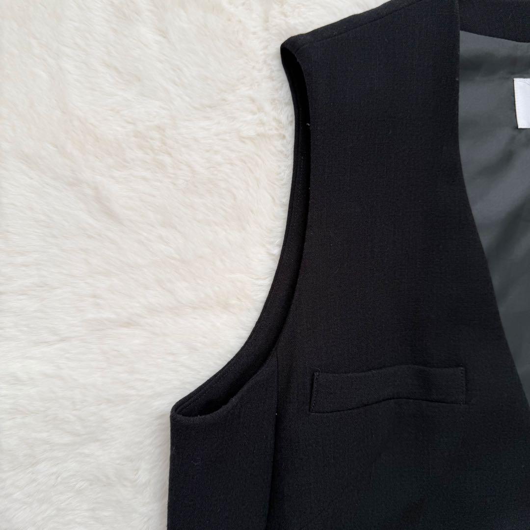 美品✨SOEJU ソージュ ウールライクロングジレ チャコール 完売品　Fサイズ