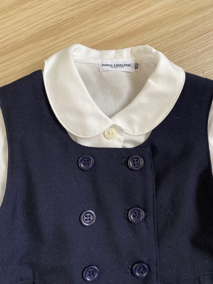 美品⭐︎ミキハウスお受験3点セット★100スーツカバー付き