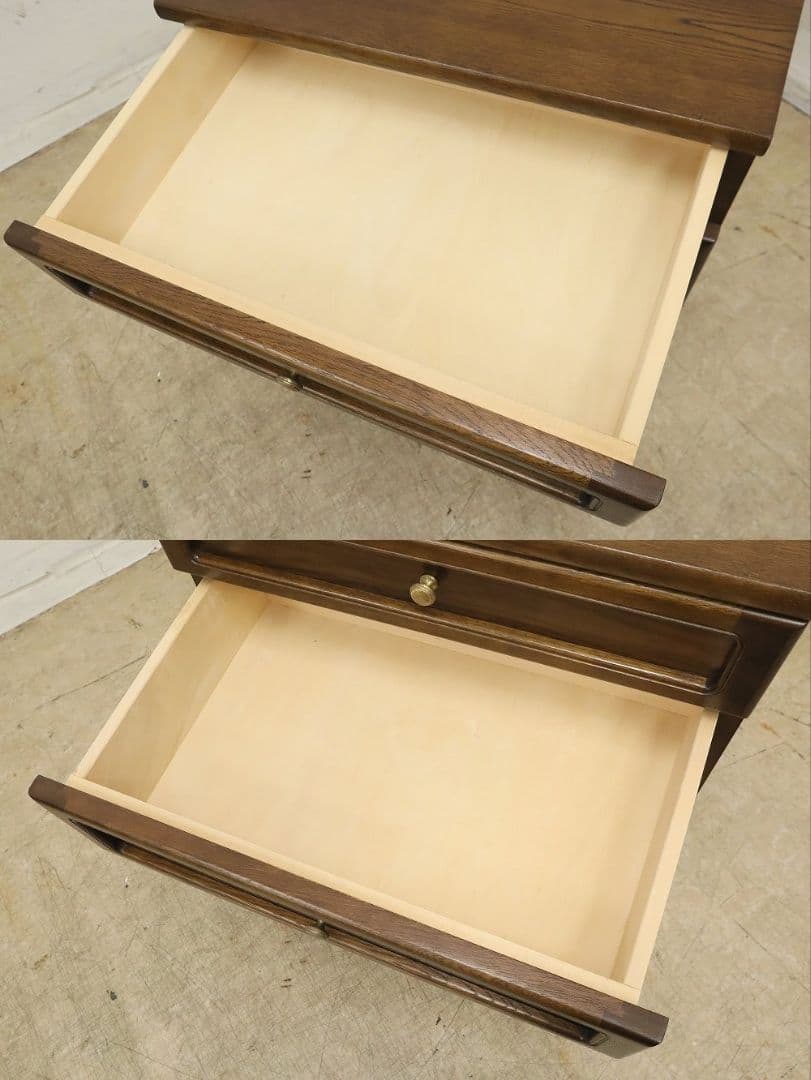 カリモク【コロニアル】サイドキャビネット・4段収納・チェスト